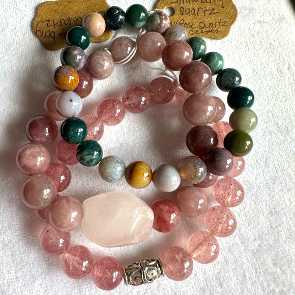 Set of 3 Gemstone Beaded Bracelets - Picture 6 of 7
